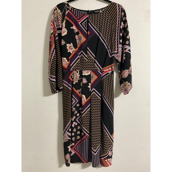 EMME MARELLA Dress Printed Belted Multicolor Dress sz. IT48  US 12 - Picture 5 of 11